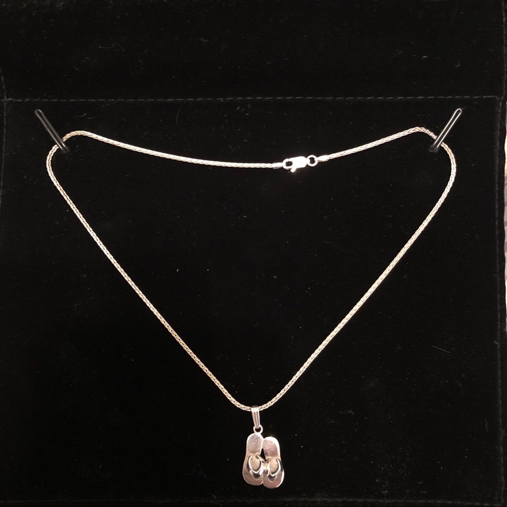 Silver Flip Flop Necklace